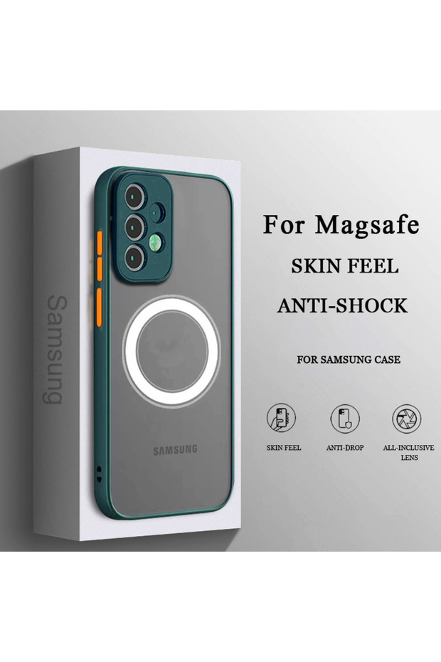 S25 army green Luxury Magnetic Magsafe Wireless Charge Case For Samsung Galaxy S25 S24 S23 S22 S21 S