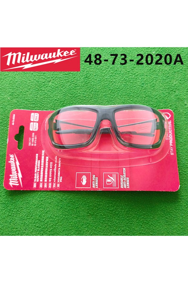 48-73-2020A Milwaukee 48-73-2020A Clear Performance Safety Glasses High Impact Fog-Free Anti-Scratch