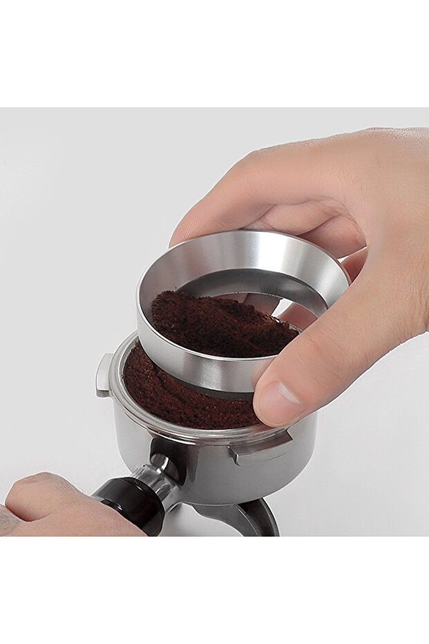 51mm Silver Coffee Catcher Ring Anti-fly Powder Ring Grinder Catcher Ring 51mm 53mm 58mm Coffee Hand