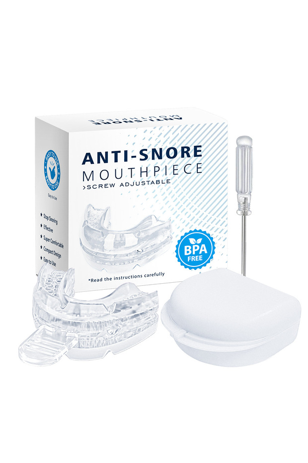 white Anti Snoring Mouth Guard Improve Sleeping Adjustable Snoring Mouth Guard Anti-Apnea Teeth Brux