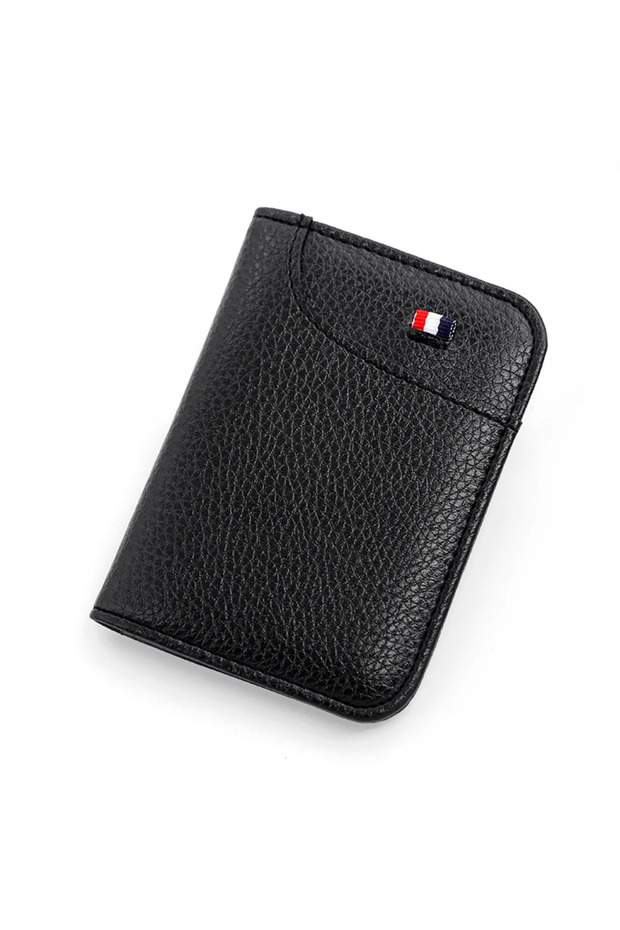 black Men's Wallet Short Wallet Card Holder Fashion Thin Multi Card Business Soft Leather Wallet for