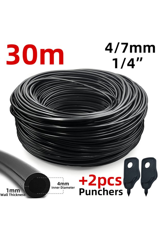 Hose-30M 5M-30M Outdoor Misting Cooling System Garden Irrigation Watering 1/4'' Brass Atomizer Nozzl