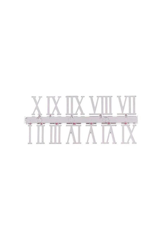 Silver Roma Nnumeral 1Set DIY Clock Numerals Roman Numerals Wall Digital Clocks Replacement Parts Re