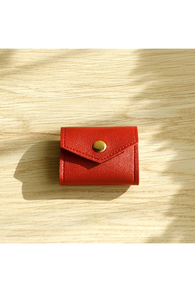 Red Travel Portable Jewelry Organizer Roll Jewelry Roll Up Bag Foldable Jewelry Case for Bracelet Ri