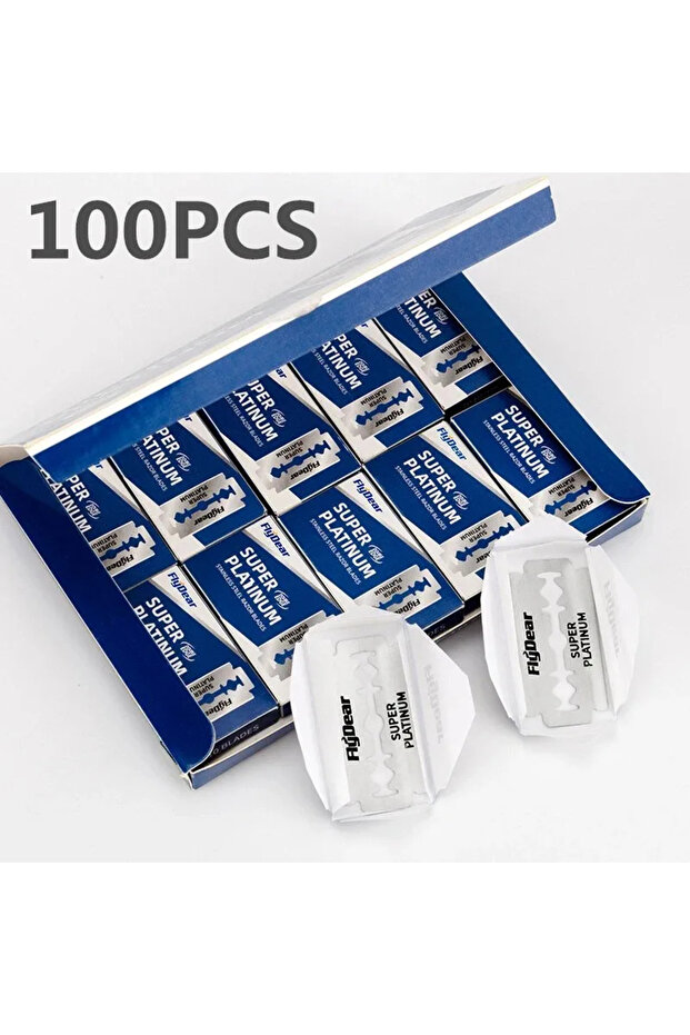 C579-100pcs Razor Blades For Barbers,Double Edge Razor Blades,Men´s Safety Razor Blades For Shaving,