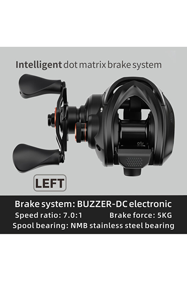 STARFALL-Left ANATONO STARFALL Digital Control Brake Casting Fishing Reels 149g 7.0:1 Gear Ratio 5KG