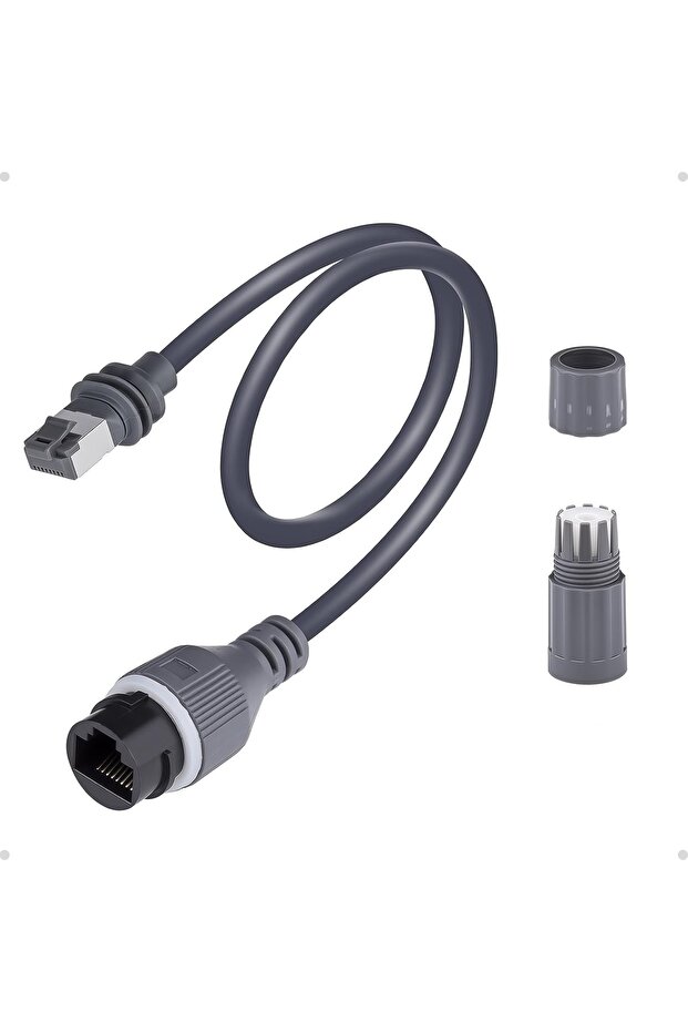 0.2 m B Ethernet Adapter for Starlink Standard/Gen 3 and Mini, Waterproof Barrel Jack, 24AWG CAT5E 1