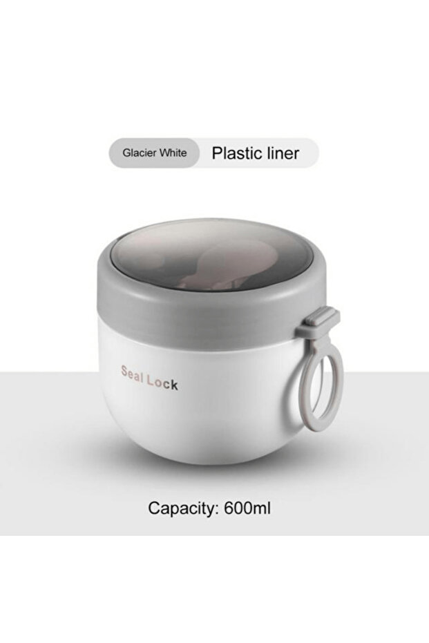 WHITE Breakfast Cup, Bento Box, Lunch Box, Portable Lunch Food Soup Container, Portable Kitchen Uten