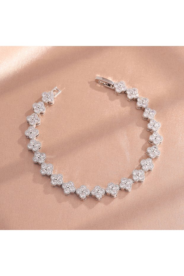 Silver Exquisite, Cute, Sweet, Sparkling Crystal Jewelry Gift Piece, Rainbow Colored Lilac Zircon Br