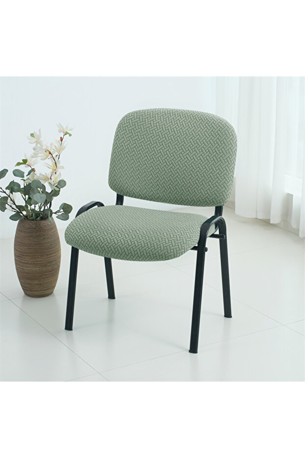 1Set A6 Chair Cover 2Pcs/Set Jacquard Folding Dining Chair Cover Elastic Chairs Backrest Seat Covers