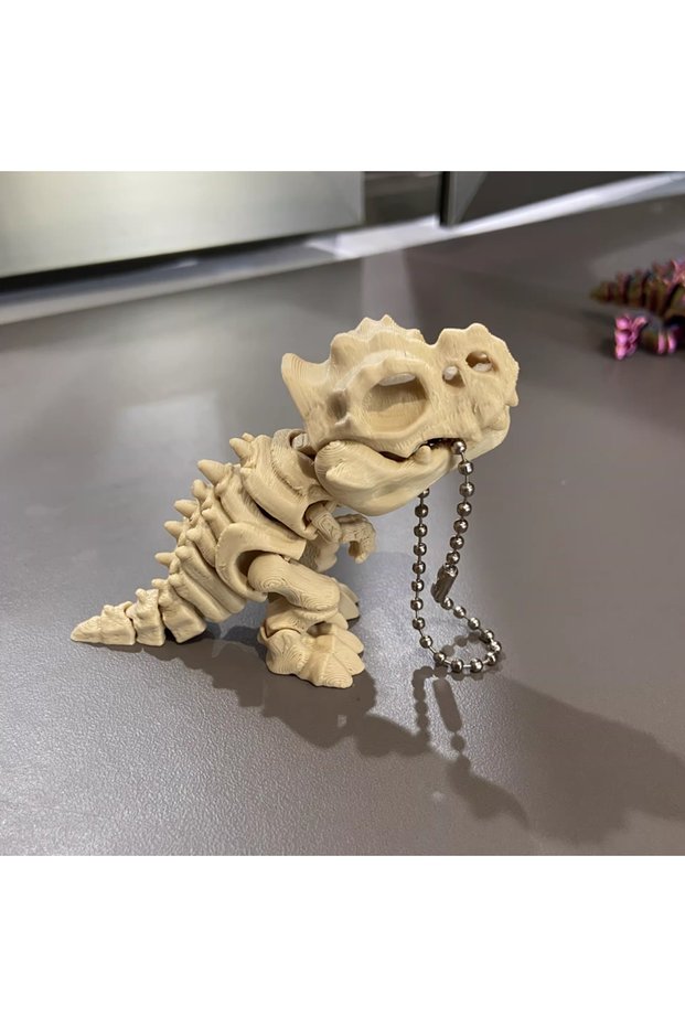 3D Printed Tyrannosaurus Rex Skeleton Model – Rotatable Joints, Decor & Fidget Toy, Dinosaur Gift fo