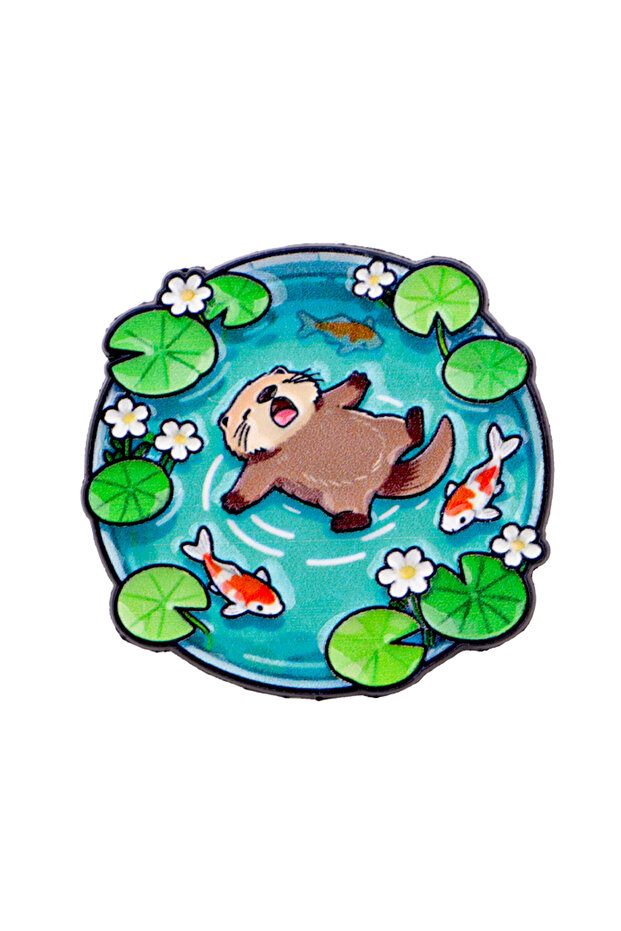 2 Pond Landscape Otter Duck Enamel Pin Frog Brooch Lapel Pin Badge on Backpack Clothing Accessories