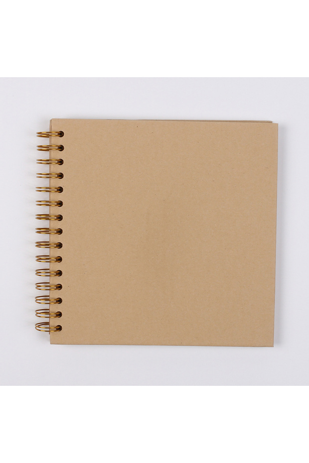 Khaki 8 Inch Scrapbook Album 40 Pages Hardcover Kraft Paper Photo Album Scrap Book Memory Book for F