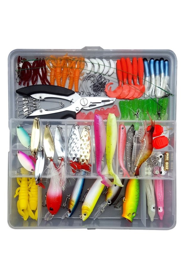 B Kit Fishing Lures Set Hard Artificial Wobblers Metal Jig Spoons Soft Lure Fishing Silicone Bait Fi
