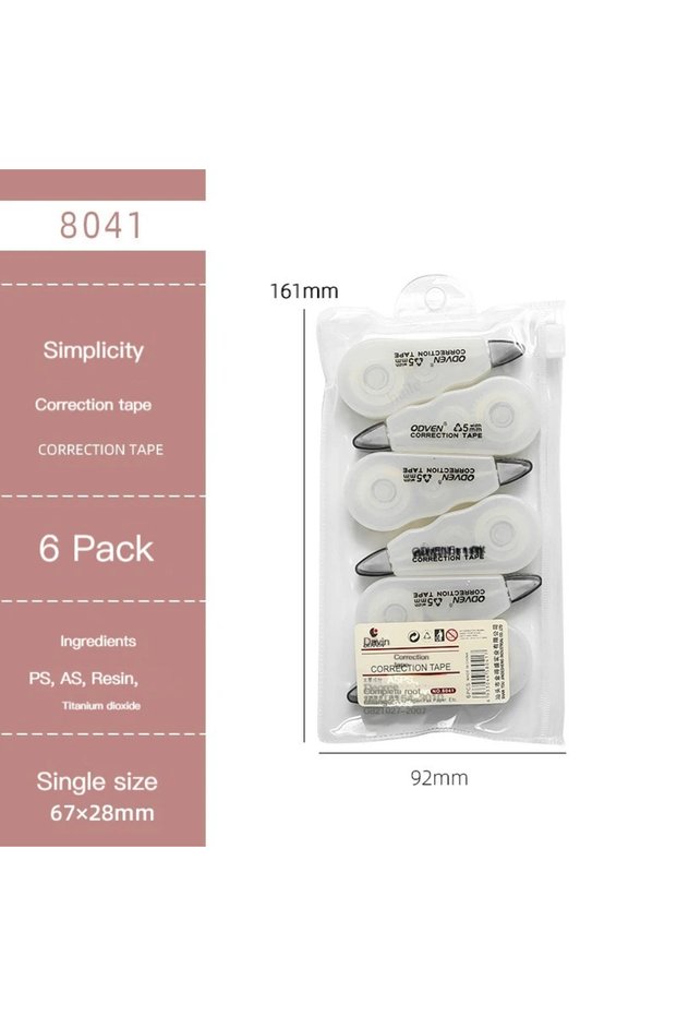 style 4 6Pcs/pack Correction Tapes Promotional Gift South Korea Stationery Cute Girl Portable Mini T