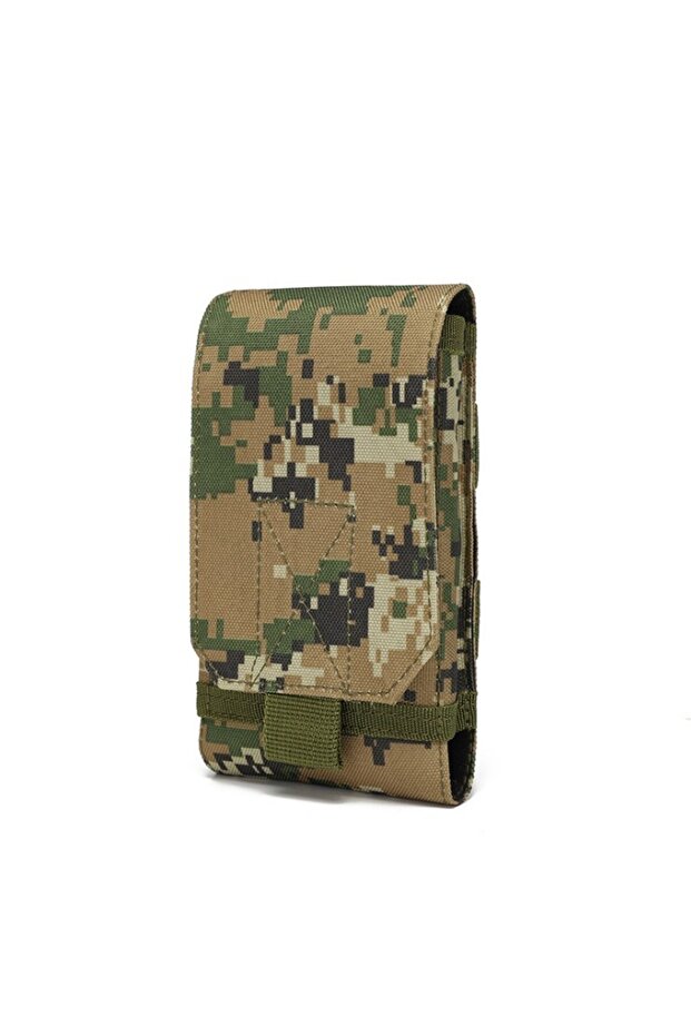 JUNGLE DIGITAL 6 Inch Cell Phone Pouch Waist Bag Molle Outdoor Universal Running Mobile Phone Case B