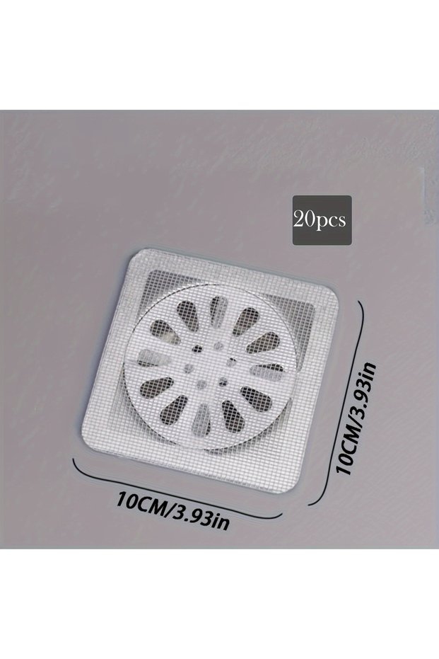 20pcs Floor Drain Sticker, Insect-proof Self-adhesive Bathroom Hair Filter Net, Sewer Filter, Kitche