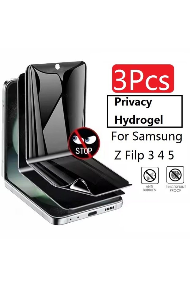 Privacy Hydrogel 3Pcs For Galaxy Z Flip 5 3Pcs Anti-Spy Hydrogel Film For Filp 3 4 5 6 7 5G Privac