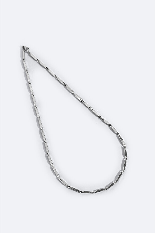 Men's Silver Color 100% Steel Necklace B009820