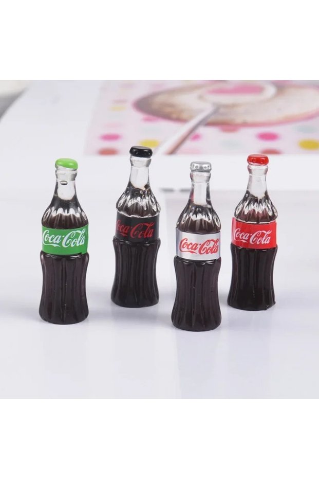 4pcs 4pcs 32mm Mini Realistic Cola Drink Model for Kitchen/DIY House/Mininatures Decor 1/16 1/12 Dol