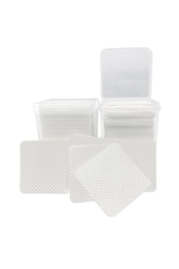 200pcs White 200PCS/Box Disposable Remover Cotton Pad Wipes Nail Polish Eyelashes Glue Cleaner Lint-