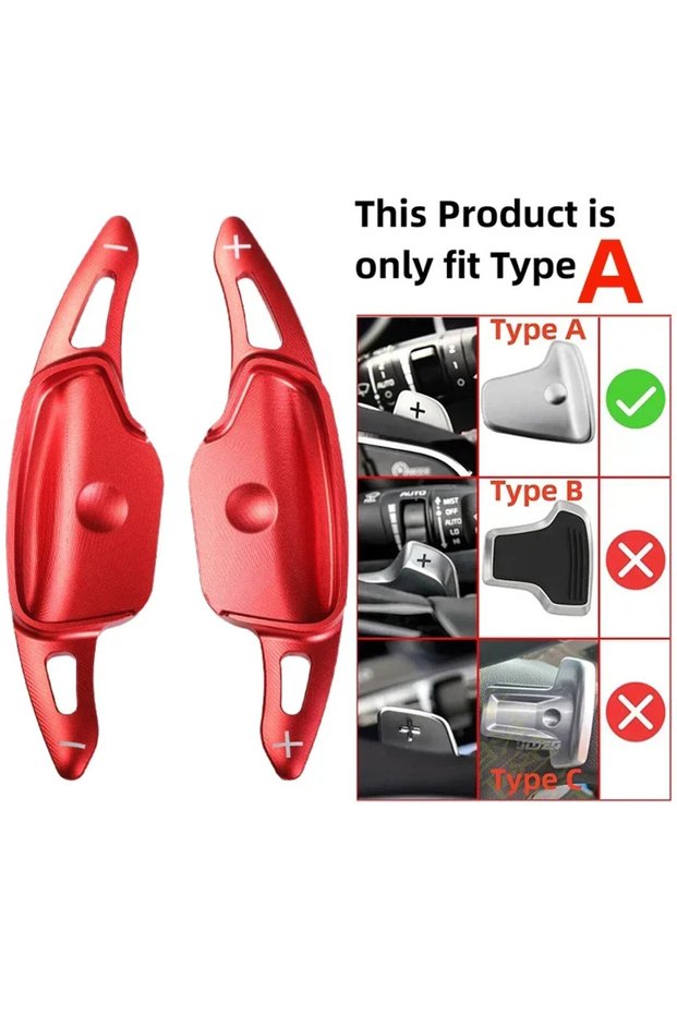 For Type A Red Car Steering Wheel Shifter Paddle Gear DSG Extension Accessories For KIA K5 Optima Sp