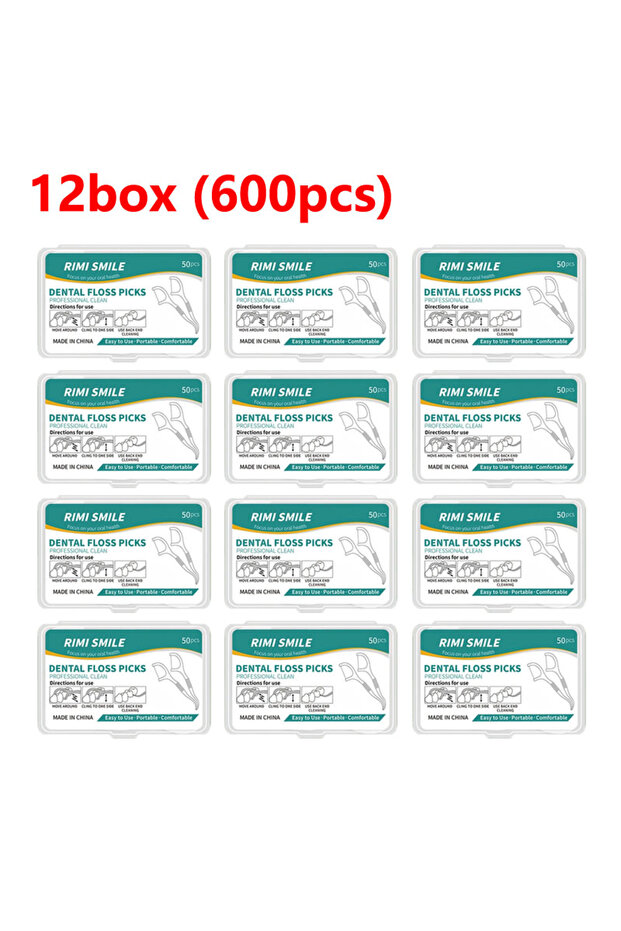 C607-12 box 1000/600/300/150PCS - Ultra Fine Dental Floss Stick - Clean the Gaps Between Teeth with