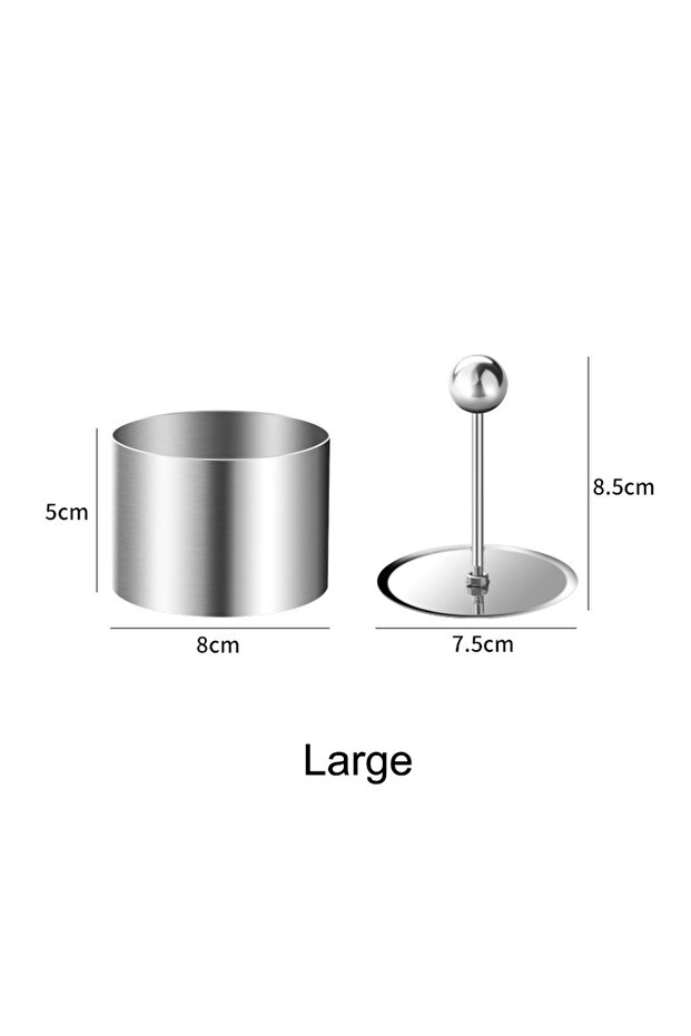 L JUSTINLAU Round Stainless Steel Rices Ball Mold With Pusher Cake Mousse Ring Food Press Tool Easy