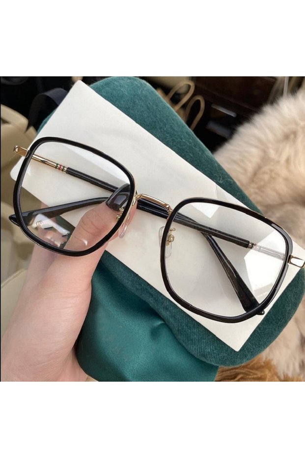 black Men And Women Retro Fashion Square Anti Blue Light Computer Glasses Reading And Playing Games