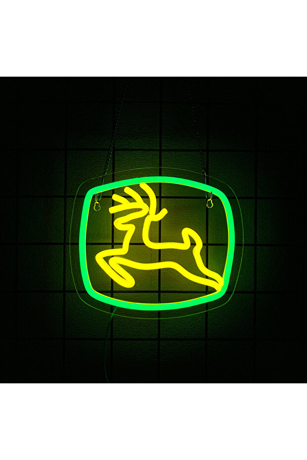 D Deer LED Neon Lights Sign for Wall Mount Decor, USB Powered Sign For Bar, Man Cave, Bedroom, Game