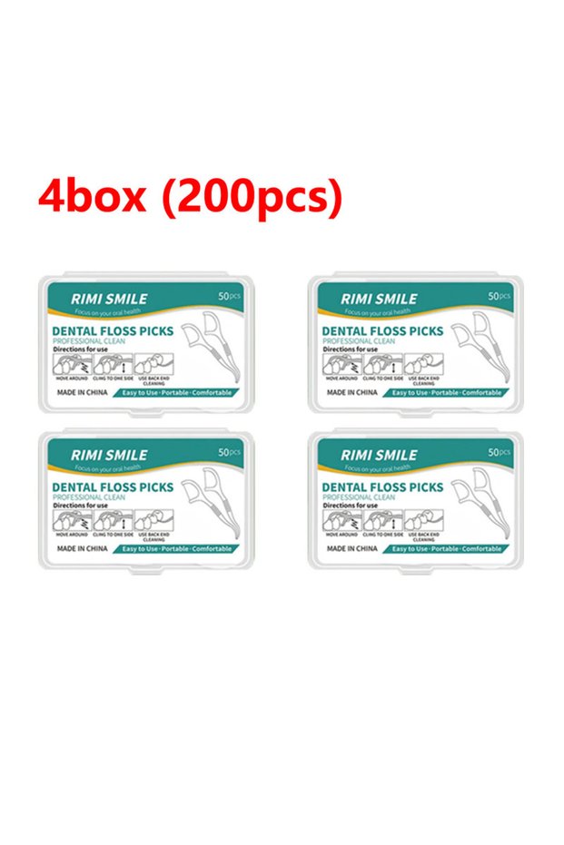 C607-4 box 1000/600/300/150PCS - Ultra Fine Dental Floss Stick - Clean the Gaps Between Teeth with O