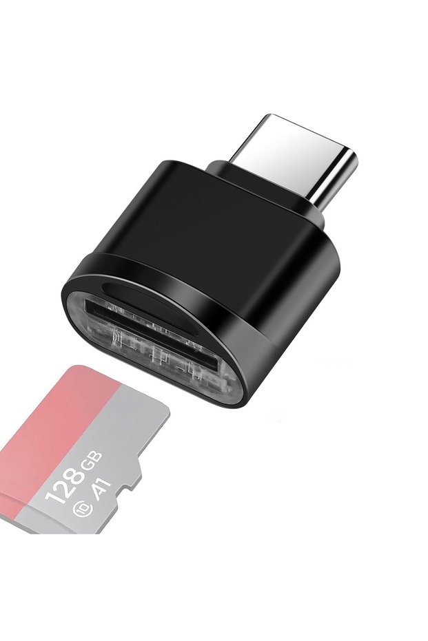 قارئ بطاقات TF أسود، قارئ بطاقات SD من USB-C، قارئ بطاقات USB-C، قارئ بطاقات ذاكرة TF من النوع C لأجهزة iPhone