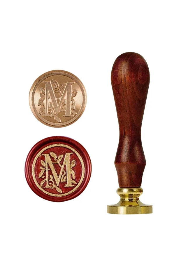 M 1set 26 Letter A-Z Wax Seal Stamp with wooden handle, Wax Seal Paint Copper Head for Envelope Gift