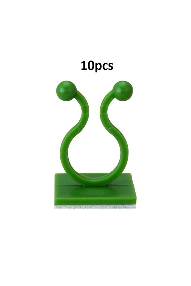 green-10pcs 100pcs-Home Garden Plant Climbing Wall Fixture Clips Rattan Vine Fixer Self-Adhesive Pla