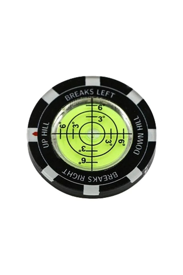 black Golf Putt Ball Marker High Precision Round Green Reader Golfing Putting Aid Slope Reader 1PC