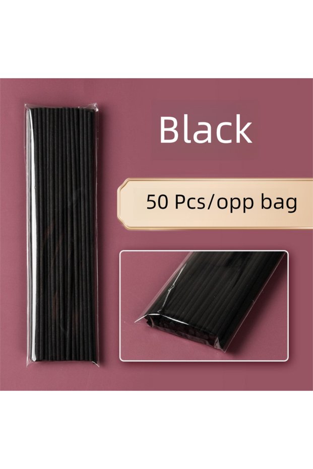 50 Pcs Black 50 Pcs/Pack 3mm*20cm Diffuser Sticks , Fragrance Refill Black Fibre Reed Thick Aromathe