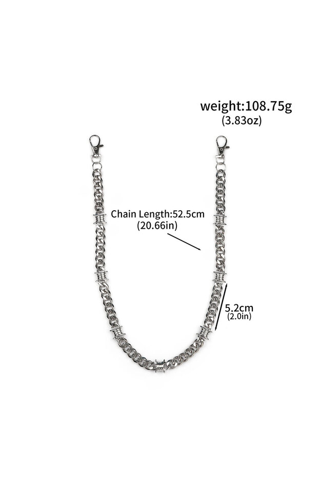 YL0018-02 Biker Wallet Chain for Men Boyfriend, Heavy Duty Pocket Chain with Round Clasp, Men Chains