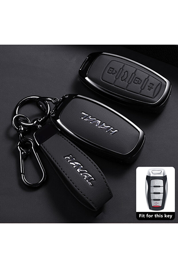 key fob for Haval A5-Black-1PC Zinc Alloy Car Key Case for Great Wall Haval H6 Hover 2023 2024 2026