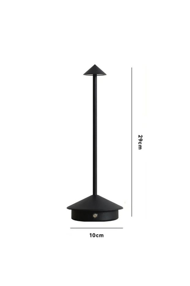 Black Dimmable LED Table Light 3 Color Options Rechargeable Ambient Night Lamp for Bar Counter Bedro