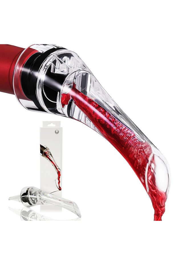 Clear Premium Wine Aerator Pourer Spout Rich Bubbles Decanter Spout Wine Air Aerator Improved Flavor