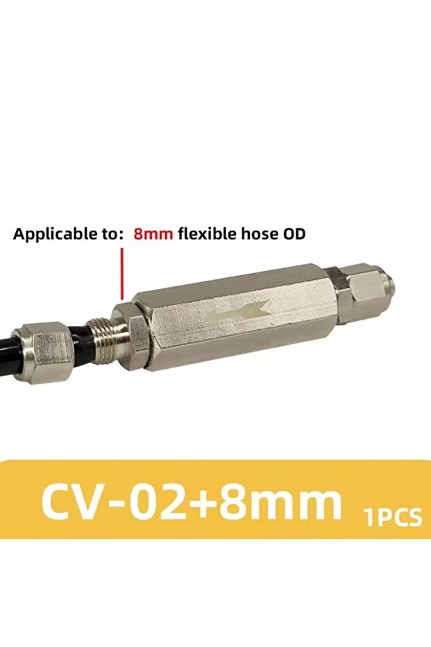 8mm Pneumatic Check Valve Connector 6mm 8mm 10mm 12mm Air Hose Gas One Way Valve 1/8" 1/4" 3/8" 1/2"