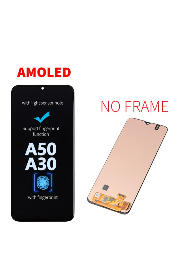 AMOLED NO Frame NEW AMOLED Display For Samsung Galaxy A50 A505F LCD Display Touch Screen Digitizer f