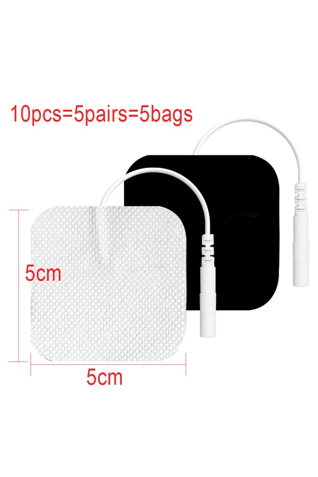 10pcs 5x5cm TENS Unit Replacement Pads Self Adhesive Latex Free Premium Reusable Electrode Pads Use