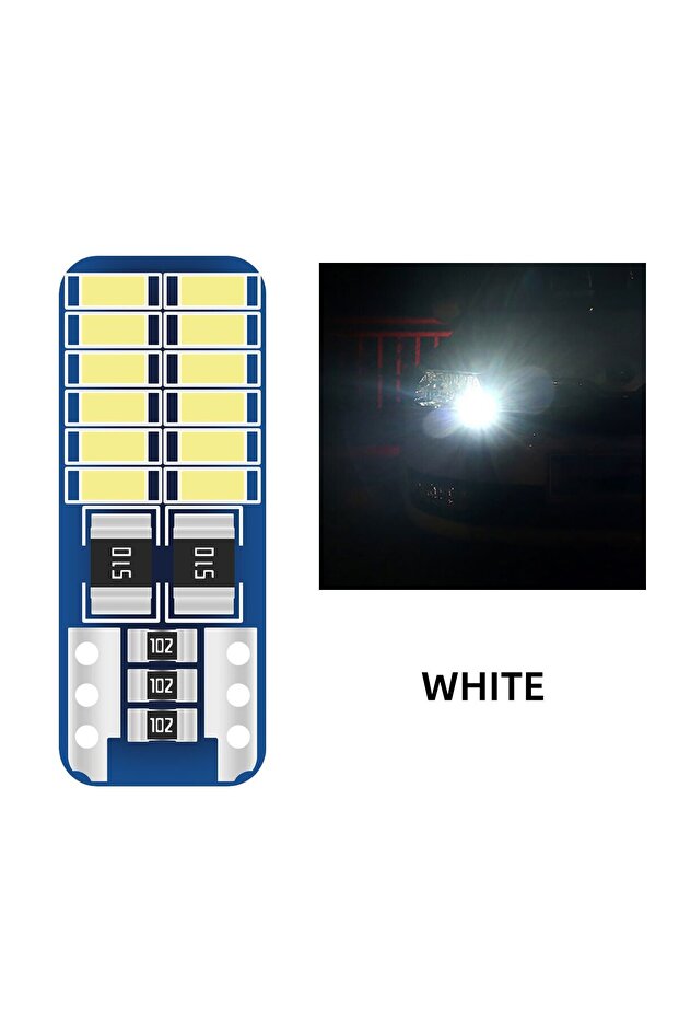 20pcs white 20PCS T10 W5W LED Canbus 3014 24SMD No Error 194 168 T10 LED Car Interior Instrument Lig