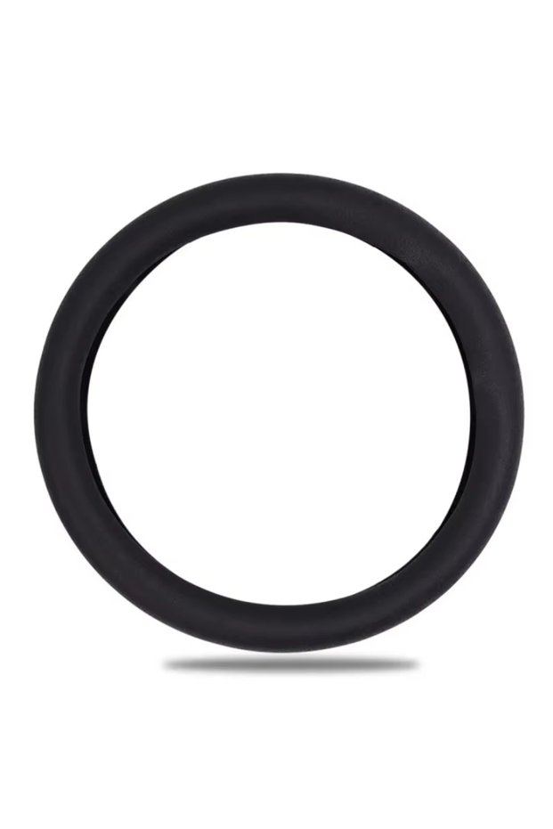 black Universal Car Non-slip Silicone Steering Wheel Cover Elastic Texture D-shaped Steering Wheel C