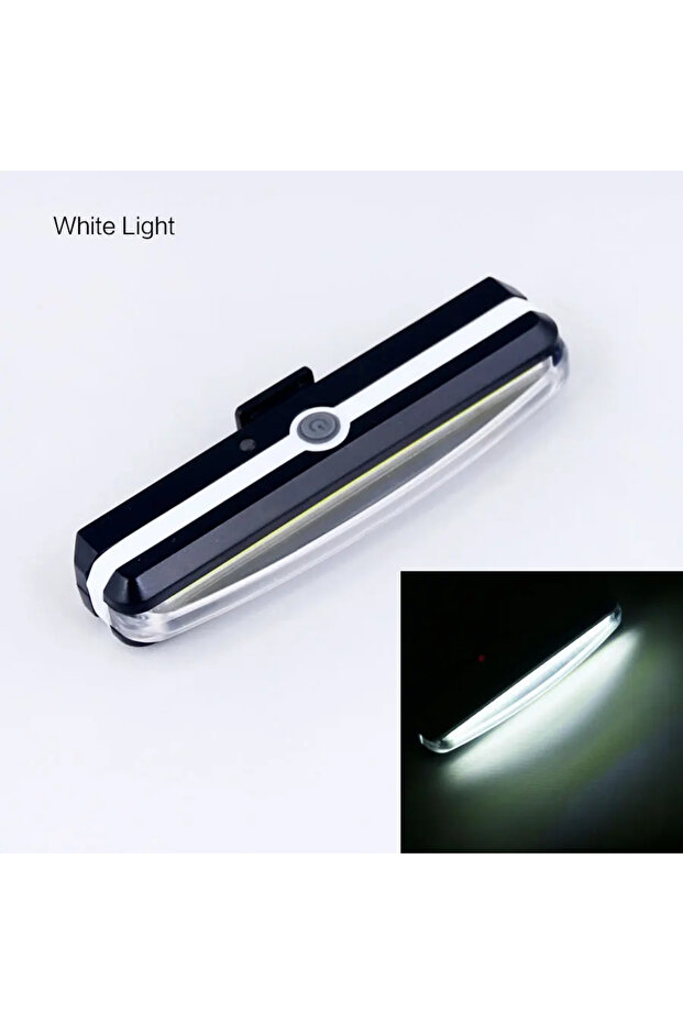 Model 3-WHITE Bike Rear Lights LED Bicycle High Brightness Rechargeable MTB Road Bike Tail Light Rea
