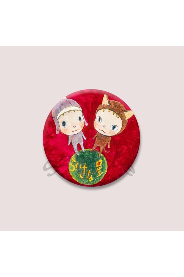 32mm style 06 Creative Yoshitomo Nara Lapel Pins Backpack Clothes Jewelry Accessories Cartoon Round