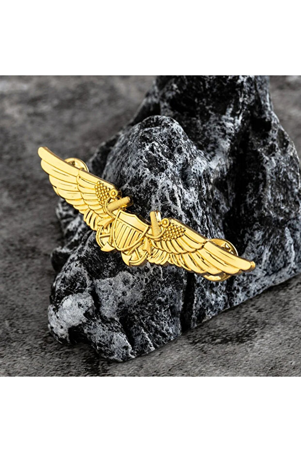 Gold U.S. Army Wings Pin Command Pilot Goledn Badge Clothing Decoration Pin