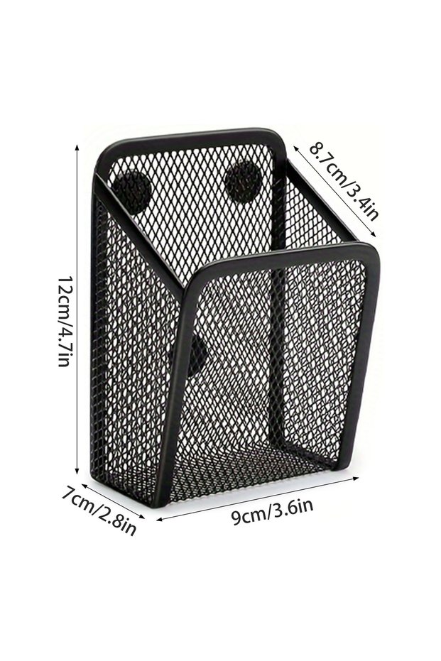 1pcs 1/2pcs Strong Magnetic Storage Basket Desktop Pen Holder Refrigerator Lockers For Desktop File