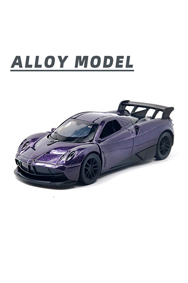 PURPLE 1:36 Scale Alloy Simulation Sports Car Model With Openable Doors And Hood, Youngsters' Toy Co